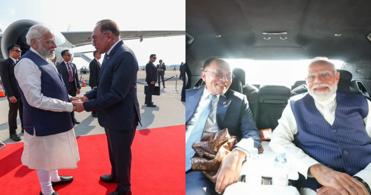 PM Modi & Anwar Ibrahim Share Car Ride to Indian Community Event in Malaysia