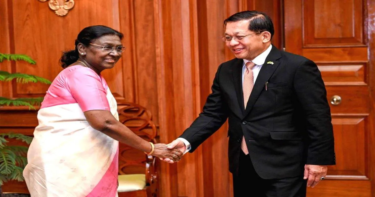 President Murmu Meets Myanmar President, Stresses Peace And Bilateral Cooperation