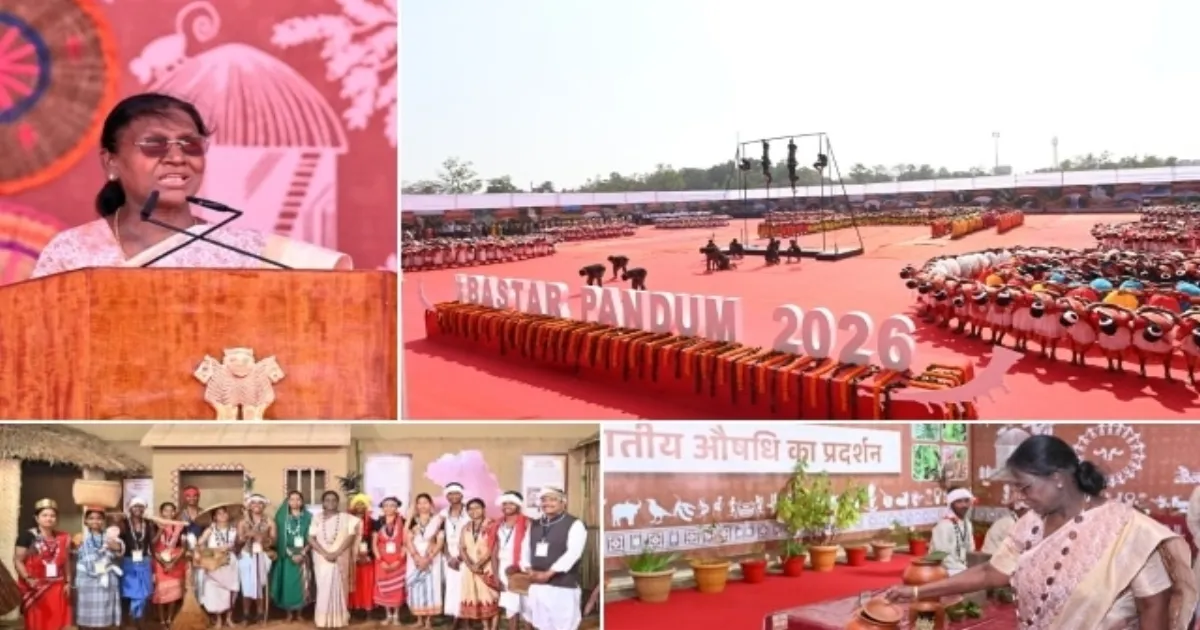 President Murmu Inaugurates Bastar Pandum 2026, Celebrates Tribal Culture and End of Maoist Era