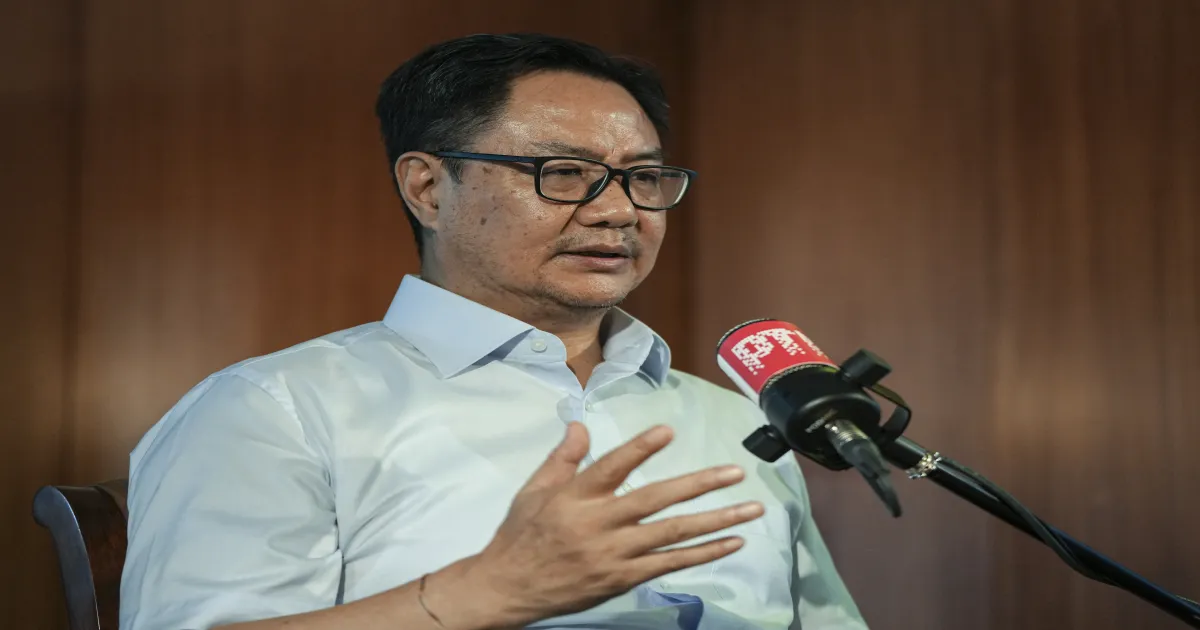 Waqf Law Row: Rijiju Slams Congress for Vote Bank Politics