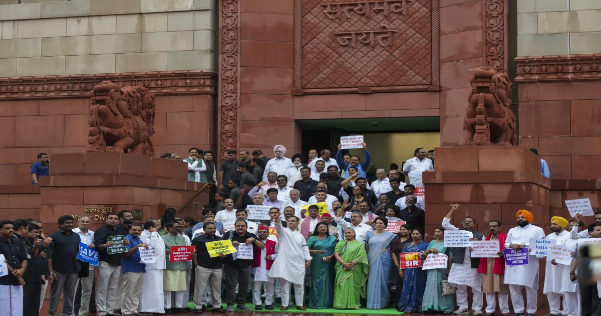 Monsoon Session: INDIA Bloc MPs Storm Parliament Over Bihar Voter Row