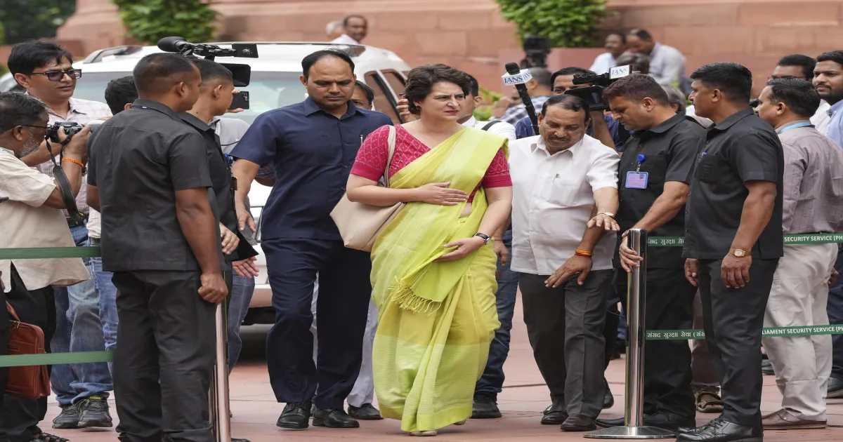 Monsoon Session: Priyanka Gandhi Criticizes Govt Over SIR Debate Block