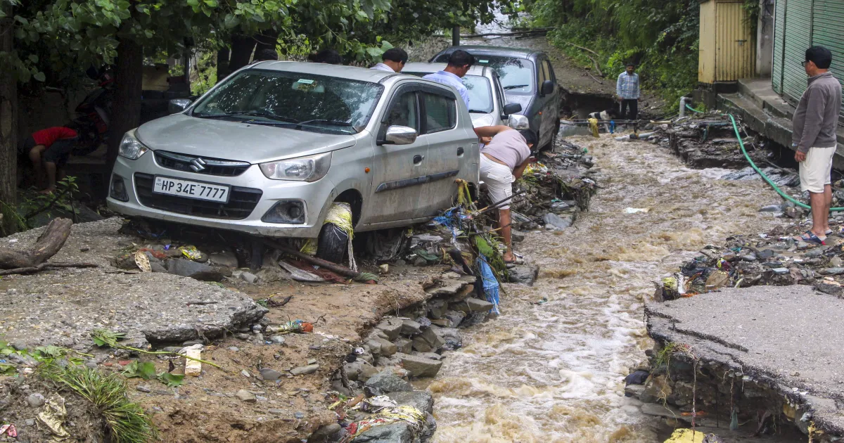 Flash Floods Devastate Mandi, Highway Blocked