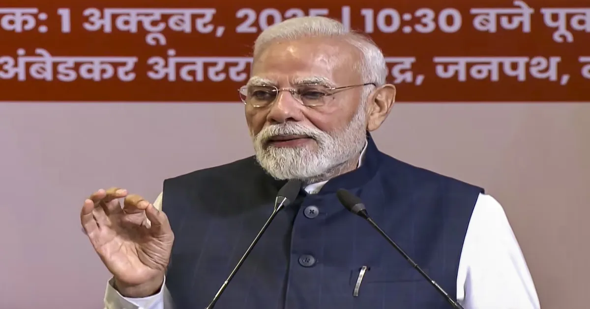 PM Modi Hails RSS’s Legacy While Launching 100-Year Postal Stamp