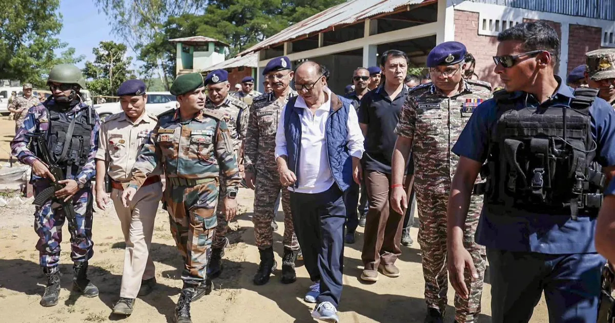 Manipur Chief Minister Inspects Camp Taken Over By Security Forces From Kuki Rebels