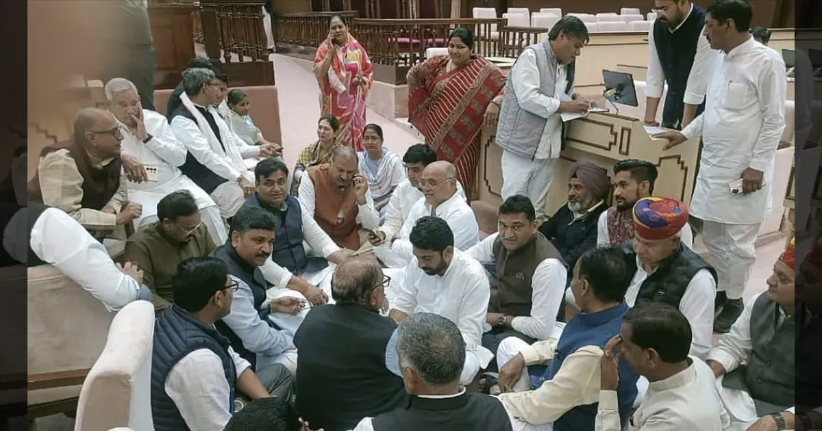 turmoil-erupts-in-rajasthan-assembly-over-ministers-dad