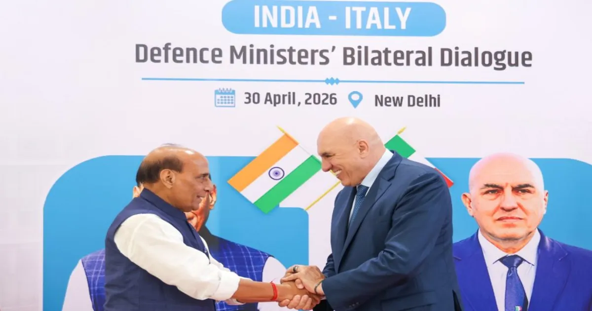 Rajnath Singh, Italian Defence Minister Discuss Defence Industrial Cooperation And Military Plan