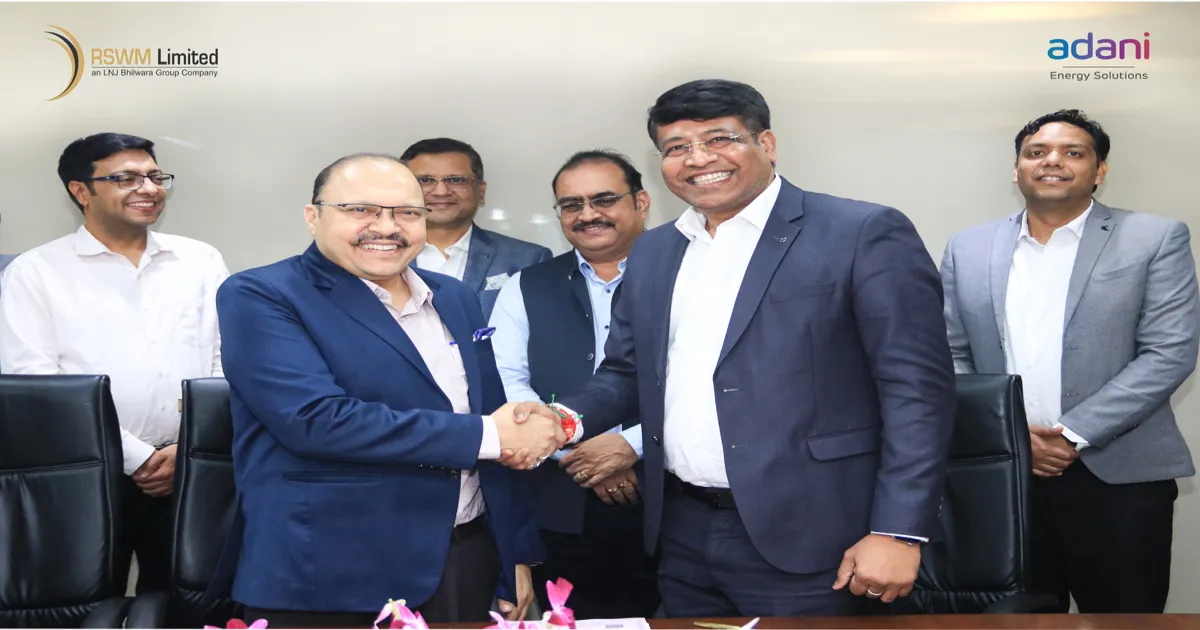 Major Textile Player RSWM Signs 60 MW Renewable Power Pact With Adani Energy Solutions