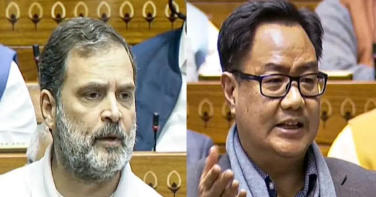 Rijiju Slams Rahul Gandhi’s Anti-India Remarks