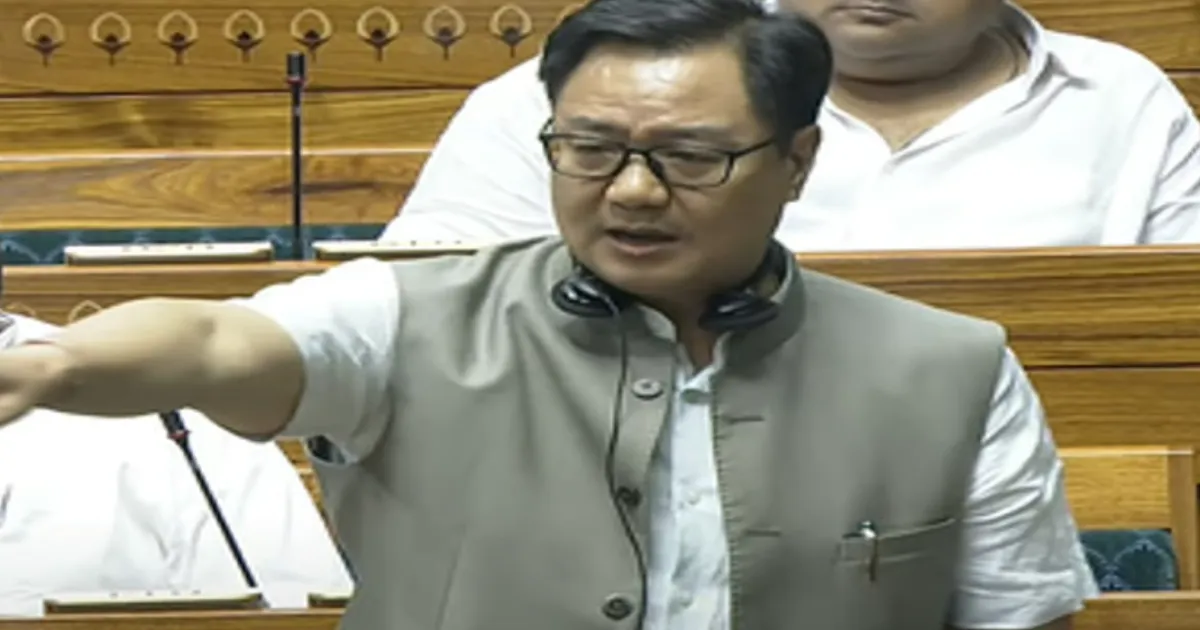 Monsoon Session: Rijiju halts discussion on Bihar’s electoral revision