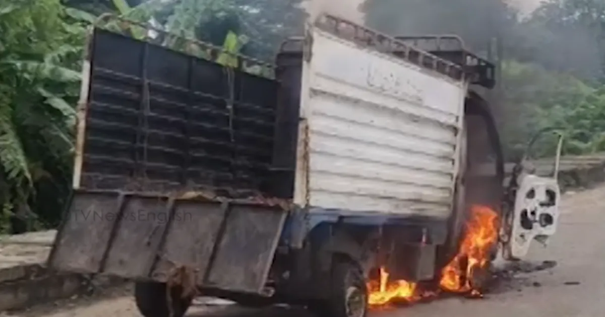 Cow Vigilantes Torch Cattle Truck in Odisha
