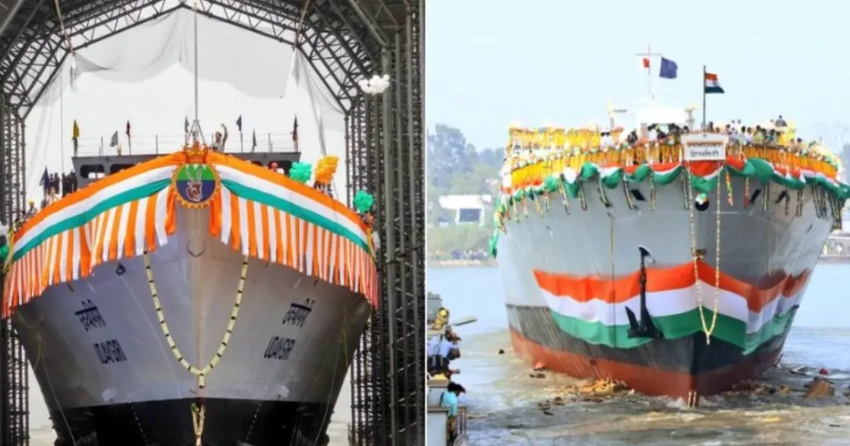 India Inducts Two Advanced Nilgiri-Class Warships