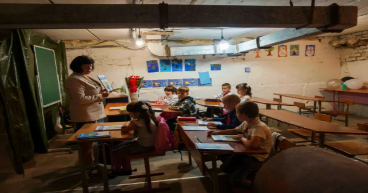 ukraines-kids-study-underground-to-dodge-russian-bombs
