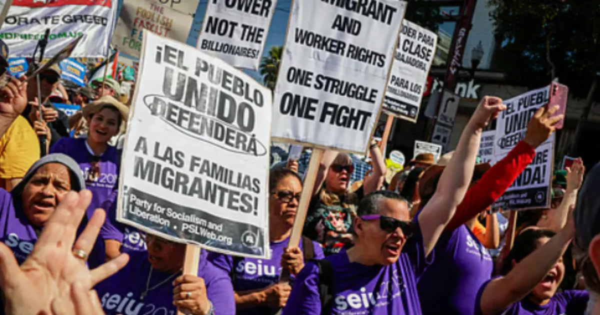 Thousands Protest Trump Policies, Demand Living Wage