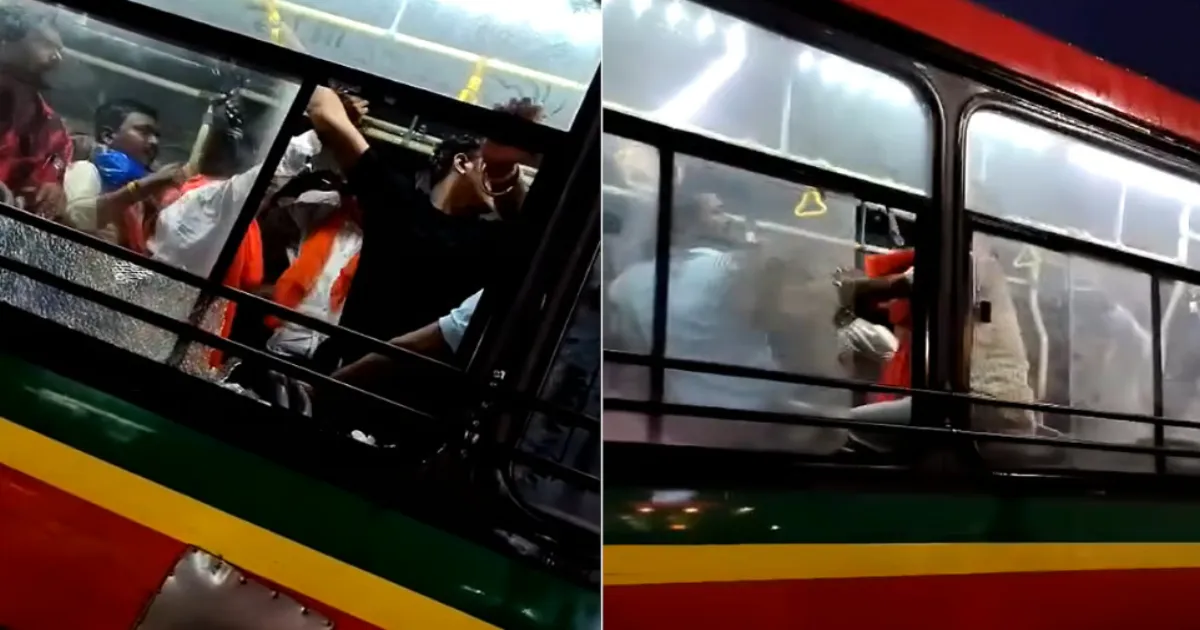 Maratha Protesters Attack Passenger, Smash BEST Bus