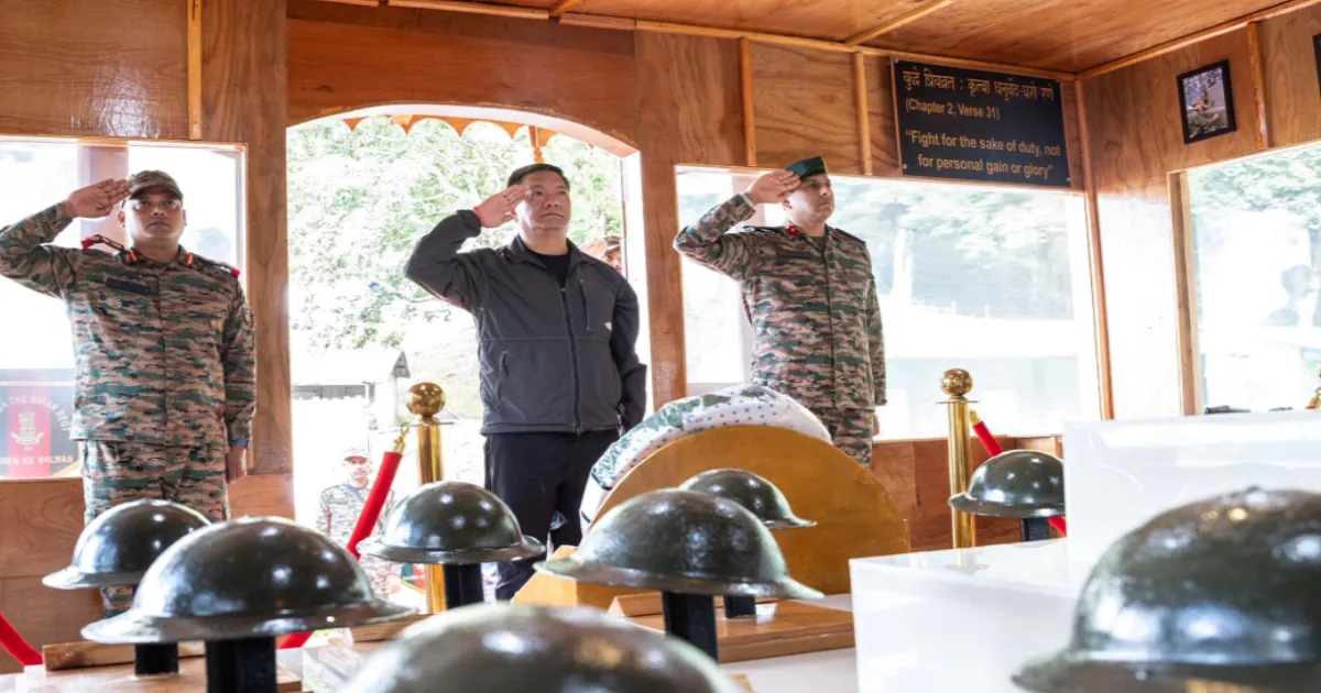 Arunachal CM Pema Khandu Honors 1962 War Heroes at Helmet Post Memorial