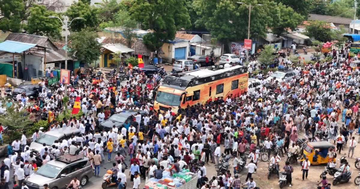 TVK Founder Vijay’s Campaign Kickoff Sees Huge Turnout in Trichy