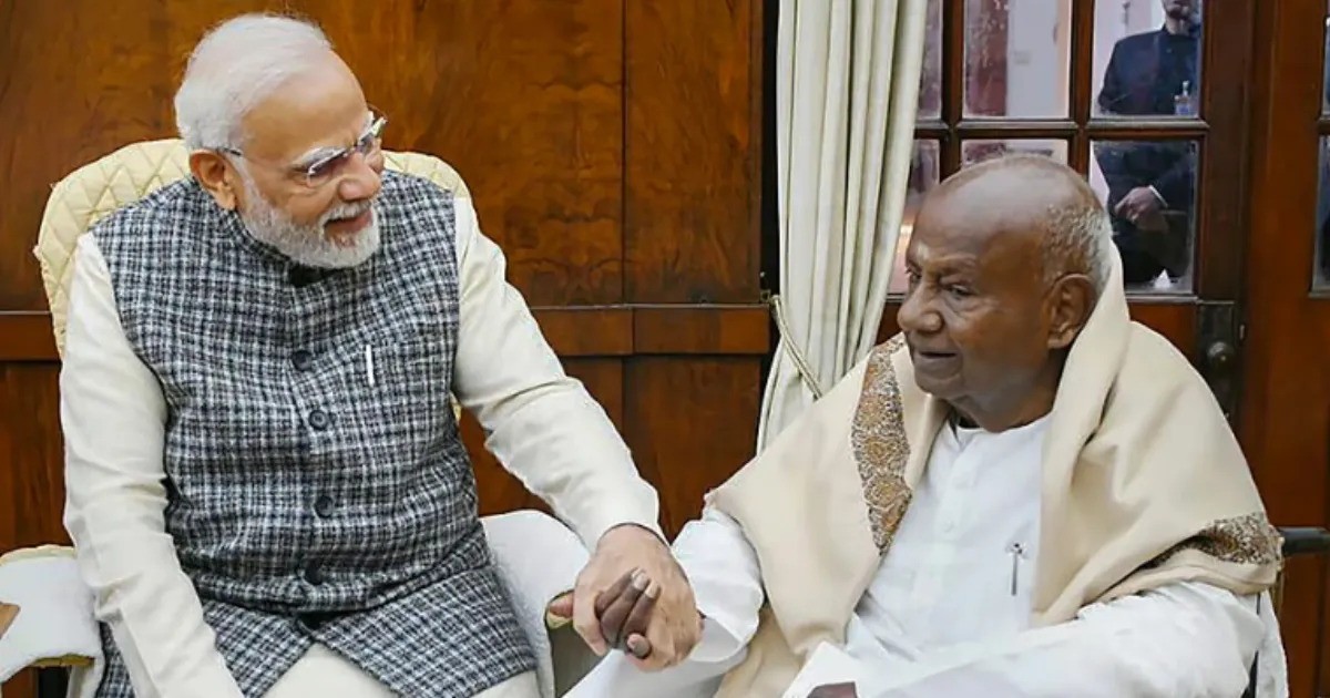 JDS Leader Deve Gowda Hails PM Modi for Breaking Congress Monopoly on National Unity