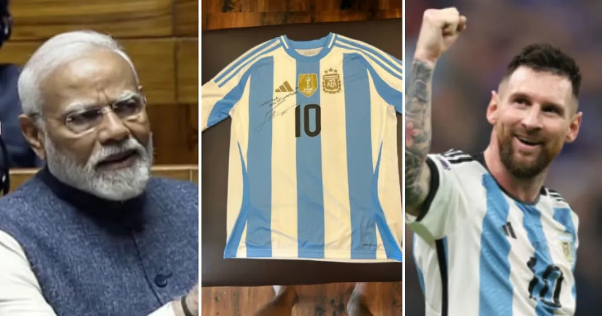 Messi Sends World Cup Jersey Gift to PM Modi on 75th Birthday