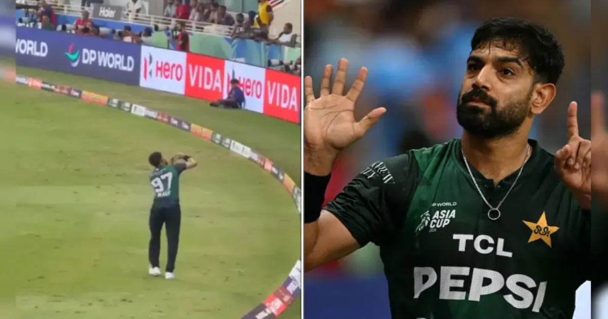 Haris Rauf’s Provocative ‘Plane Gesture’ Sparks Outrage Among Indian Fans