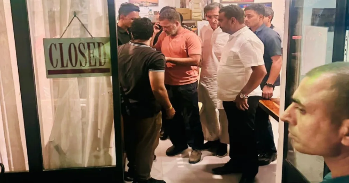 Rahul Gandhi Makes Surprise Visit to Gurugram Pizza Restaurant