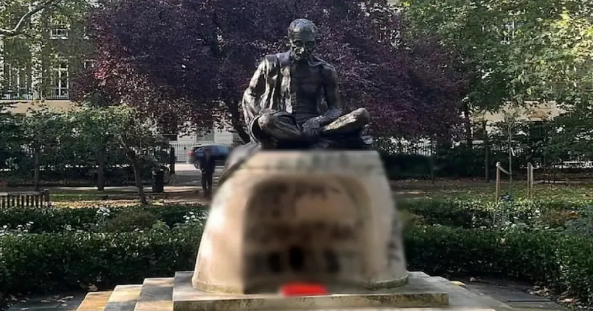 Gandhi Statue in London Defaced Ahead of Jayanti, India Condemns Act