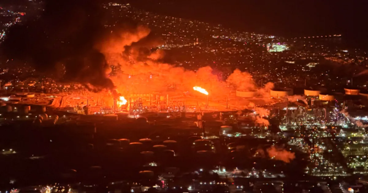 Huge Fire Breaks Out at Los Angeles Chevron Plant