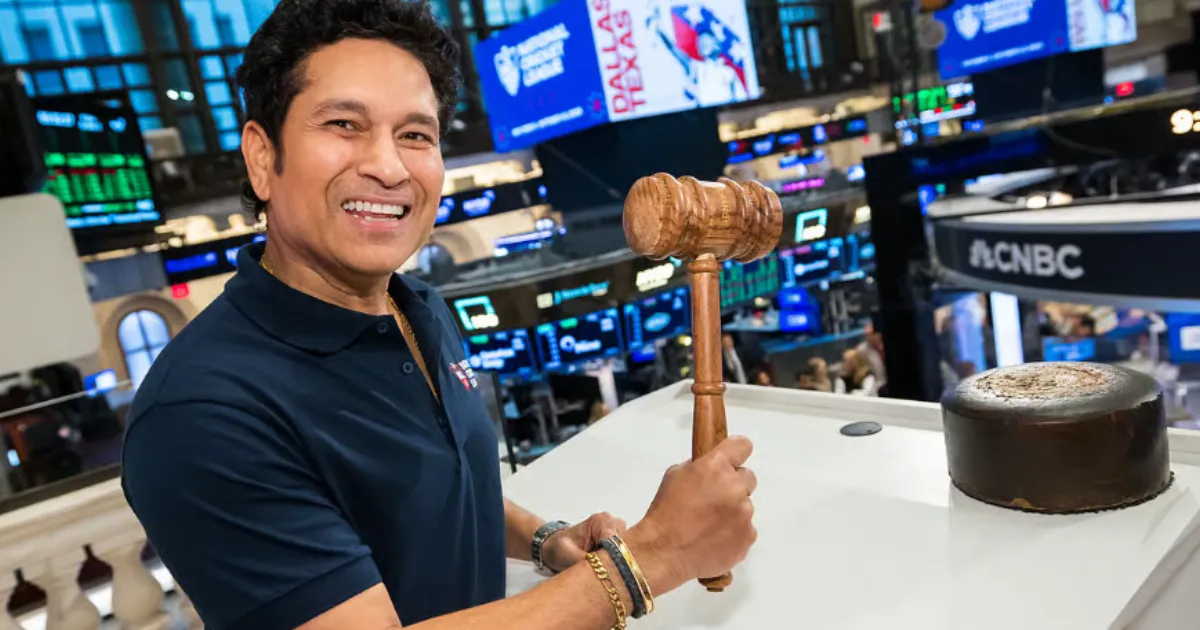 Sachin Tendulkar Rings NYSE Bell Ahead of NCL Tournament Launch