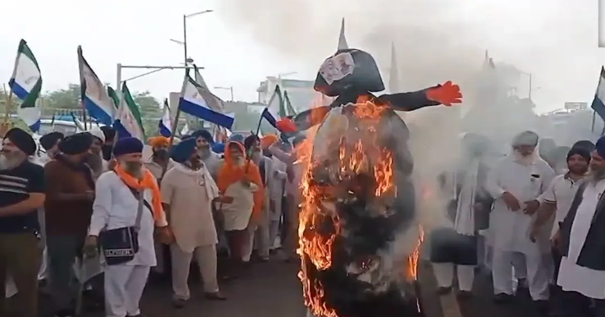 KMM Stages Protest across Punjab, Wants Govt Aid for Flood Losses