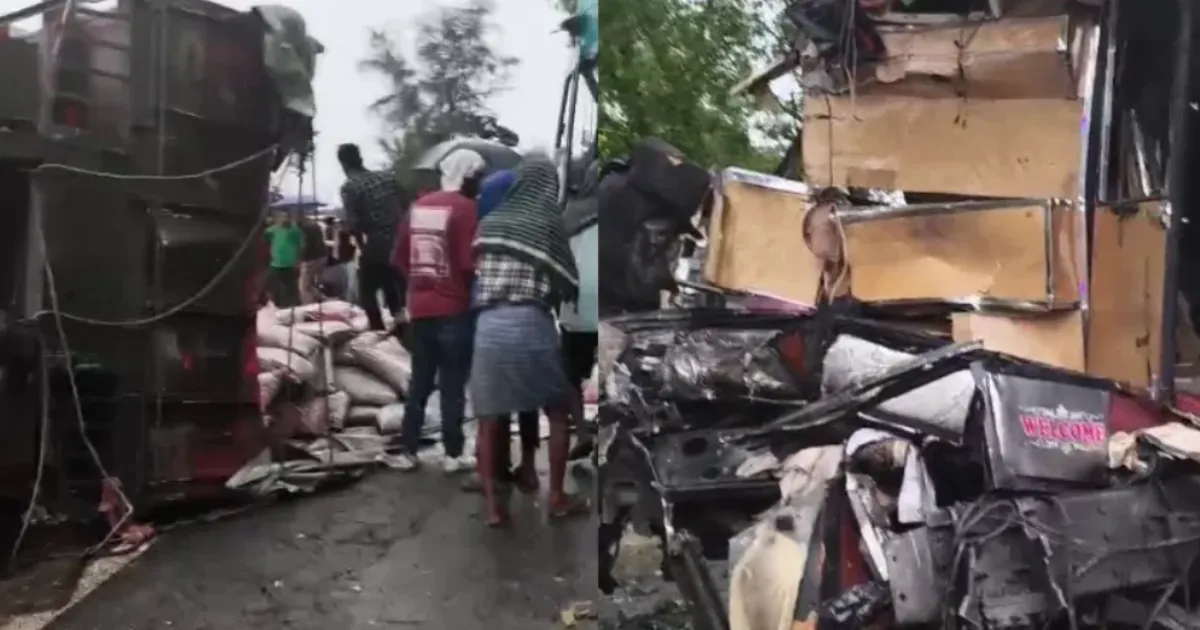 Two Dead, 12 Injured in Mysuru-Madikeri Road Bus-Truck Collision