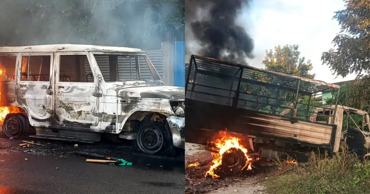Guwahati Protest Turns Violent, Police Vehicles Torched After Zubeen Garg Assault