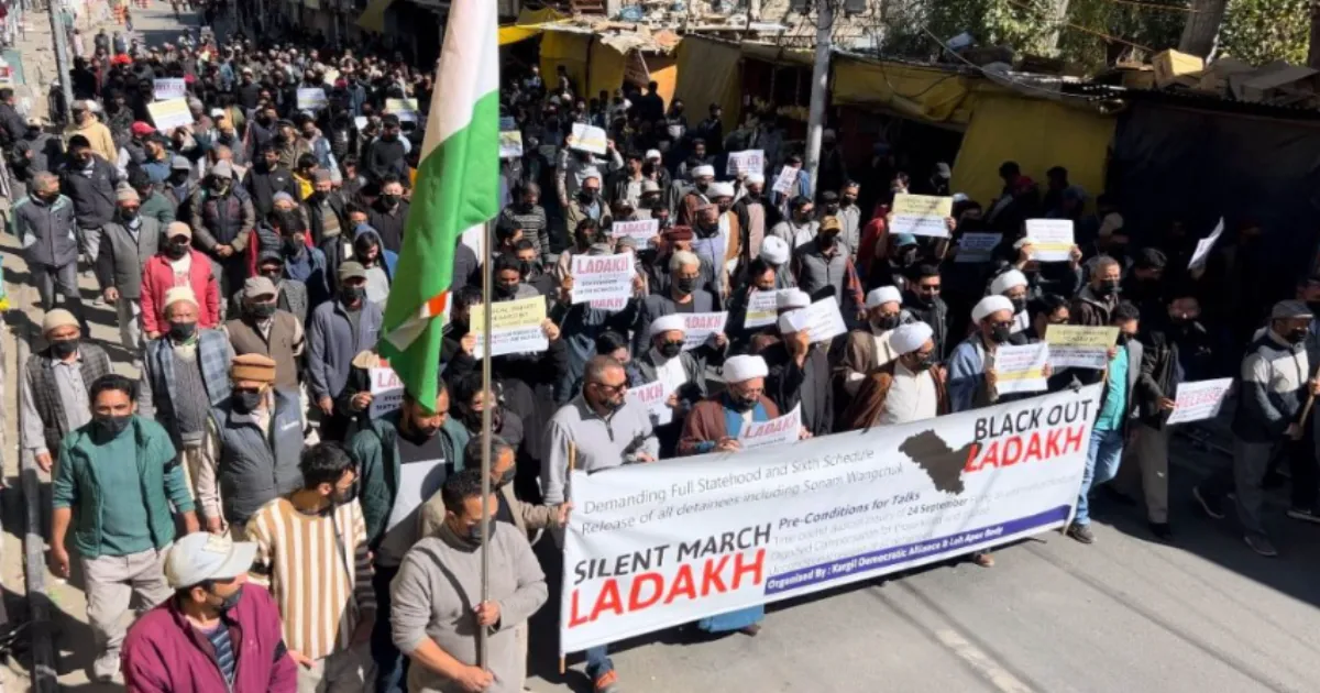 Restrictions Fail to Stop Kargil’s Silent March Amid Tensions Across Ladakh