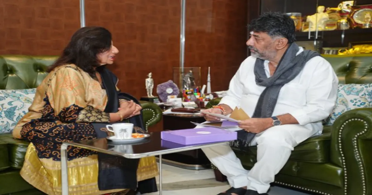 Biocon’s Kiran Mazumdar-Shaw Meets DK Shivakumar Amid Bengaluru Infrastructure Dispute