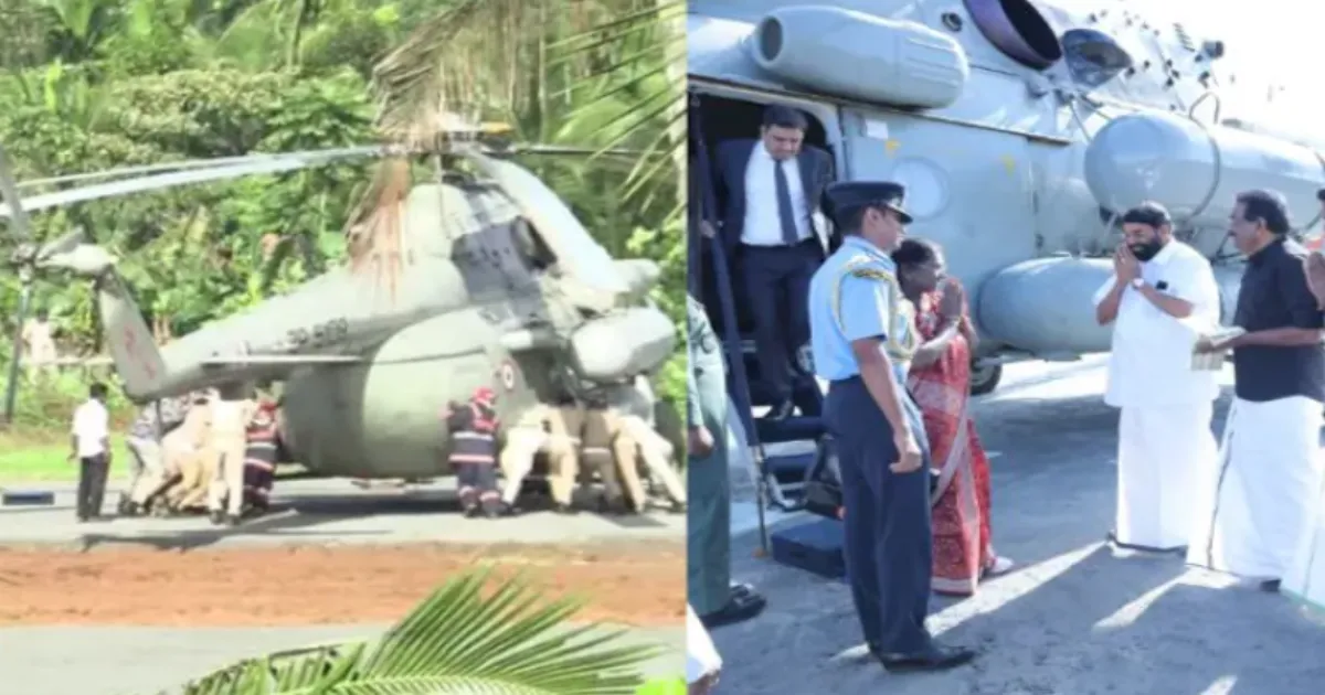 Helipad Collapses Under President Murmu’s Chopper in Kerala