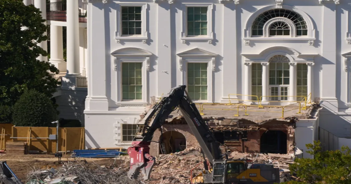 Trump Demolishes White House East Wing to Build $300 Million Ballroom