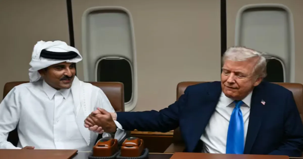 Trump Calls Qatar Emir “Friend To The World” During Air Force One Meeting