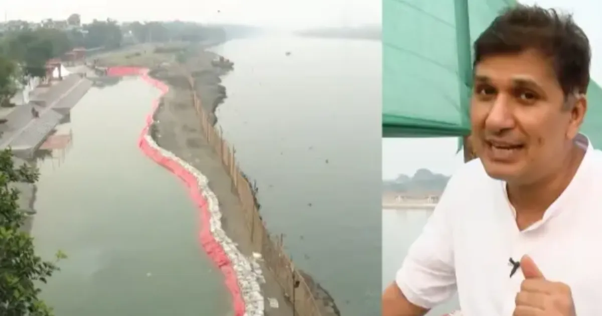aap-targets-bjp-over-fake-yamuna-ghat-for-pm-modis-chha