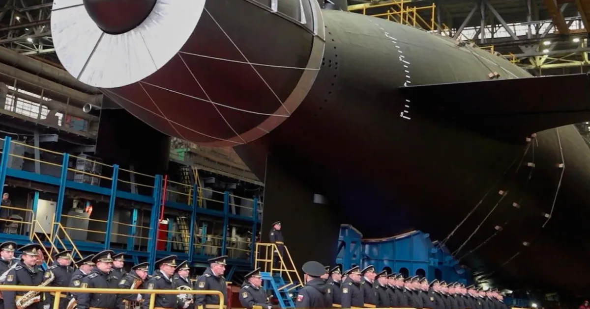 Russia Launches Khabarovsk Nuclear Submarine Equipped With Poseidon Drones