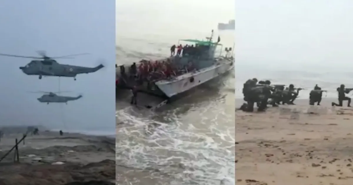 Tri-Service Exercise ‘Trishul’: Indian Navy Leads Massive Joint Operation With Army and Air Force