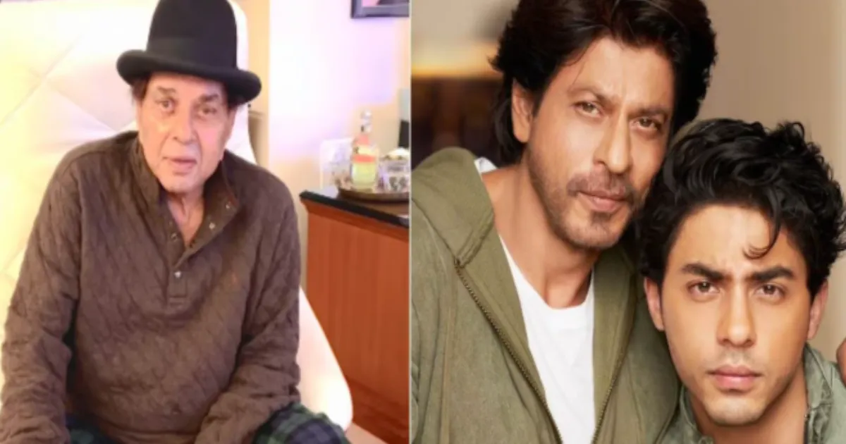 SRK, Son Aryan Khan Visits Veteran Actor Dharmendra at Mumbai’s Breach Candy Hospital