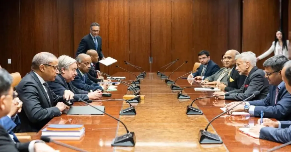 Jaishankar Holds High-Level Talks with UN Chief Guterres in New York