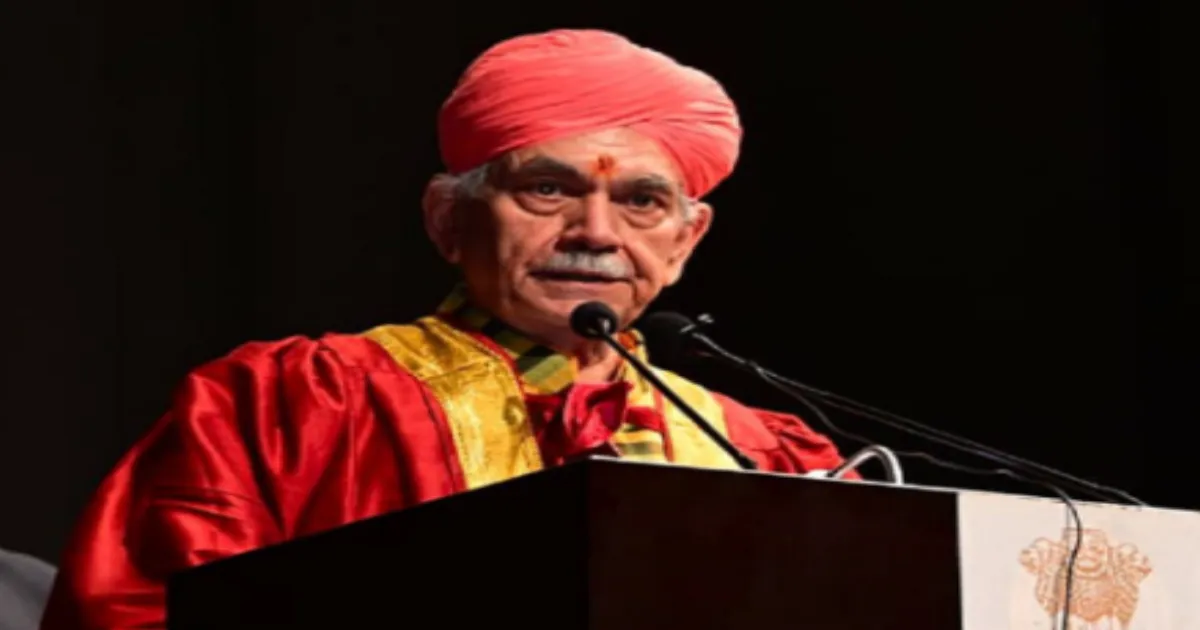 LG Manoj Sinha Warns Silence on Terror Will Be ‘Existential Threat’ to J&K