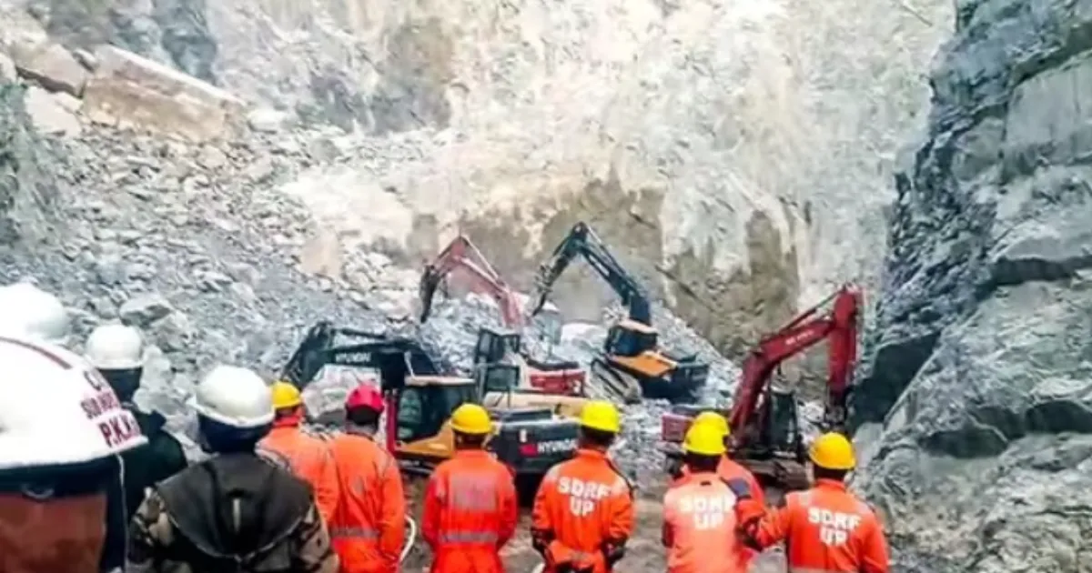 UP Mine Collapse: Three Dead, Nine Still Trapped as NDRF and SDRF Lead Rescue Operations