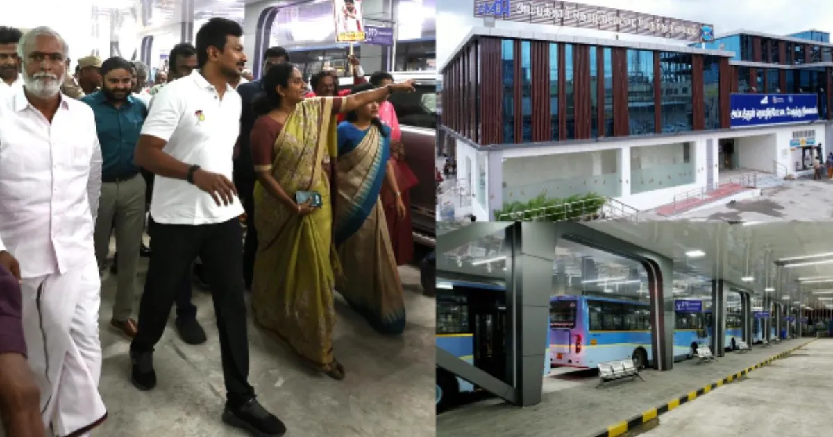 Udhayanidhi Stalin Inaugurates Modernised Ambattur Industrial Estate Bus Terminus with 51 New Buses