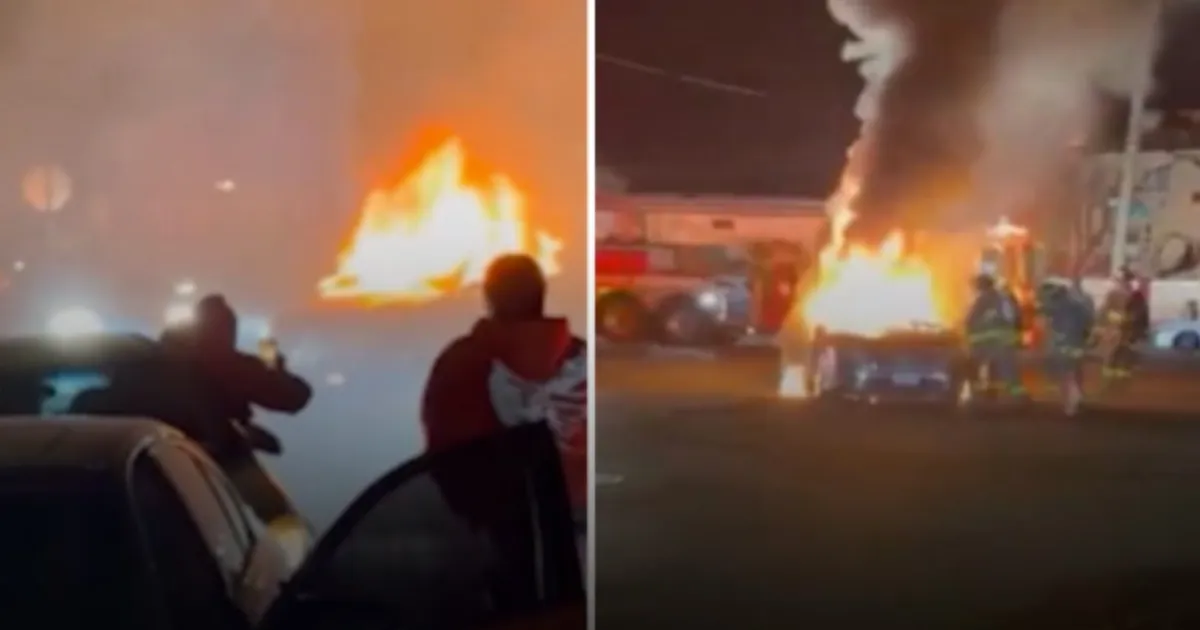 Viral Video Shows Mob Assaulting Couple, Torching Car During Reckless Meet-Up in Malba