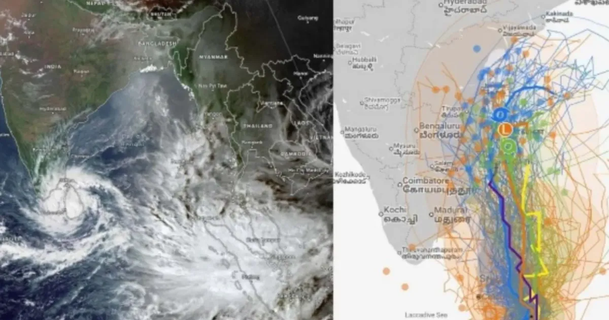 Red Alert in Cauvery Delta as Cyclone Ditwah Nears Tamil Nadu, Puducherry, South Andhra Pradesh