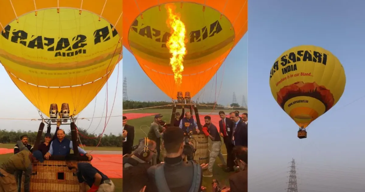 Delhi Development Authority Launches City’s First Hot Air Balloon Rides From Yamuna Riverfront