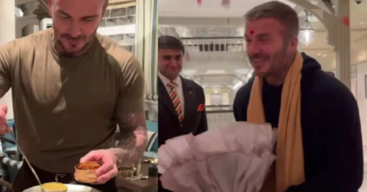 Football Icon David Beckham Receives Traditional Welcome and Cooks Daal Ki Chaat in Mumbai