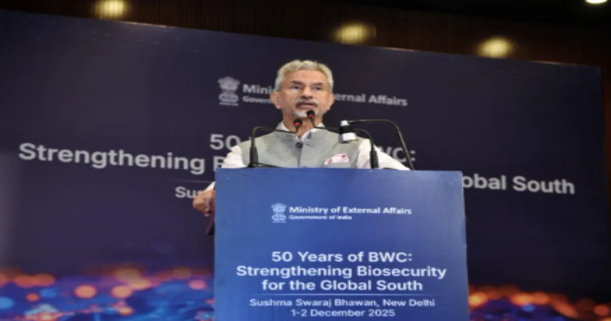 Jaishankar Warns Bioterrorism Is No Longer Hypothetical, Calls for BWC Reform