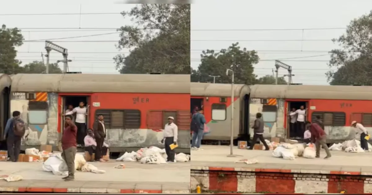 India Post Staff Caught Throwing Parcels on Railway Tracks in Viral Video